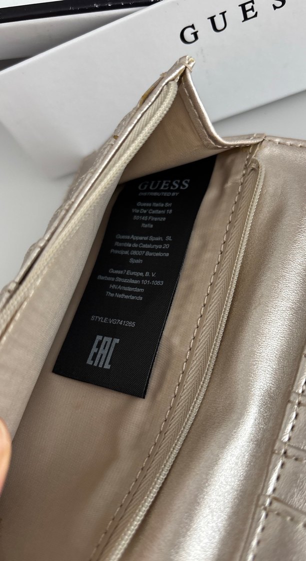 Guess Nakışlı Pembe Deri Kadın Cüzdan - Görsel 4