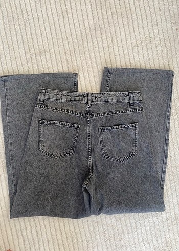 Diğer Gri Kadın Bol Kesim Denim Pantolon