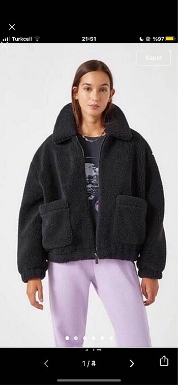 pull bear orijinal peluş mont