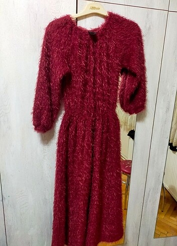 H&M tüylü elbise