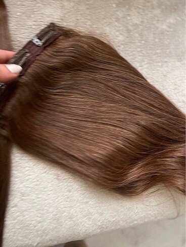 60 cm cıvarı gerçek saç yarım ay - Görsel 3