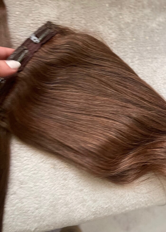 60 cm cıvarı gerçek saç yarım ay - Görsel 3