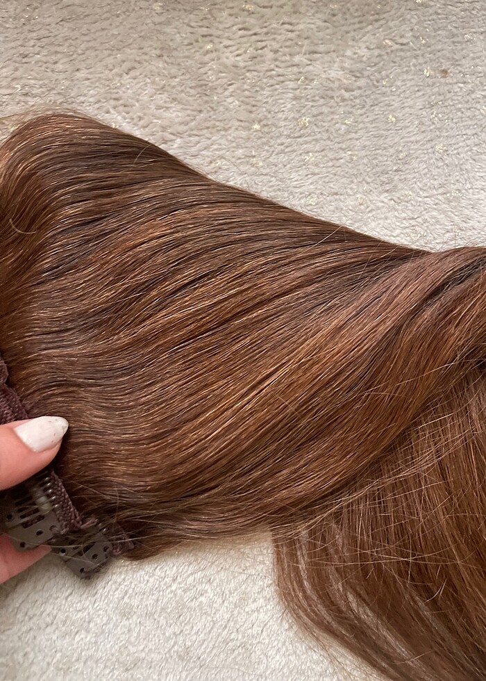 60 cm cıvarı gerçek saç yarım ay - Görsel 5