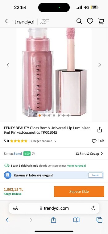 Beden fenty beauty gloss fussy