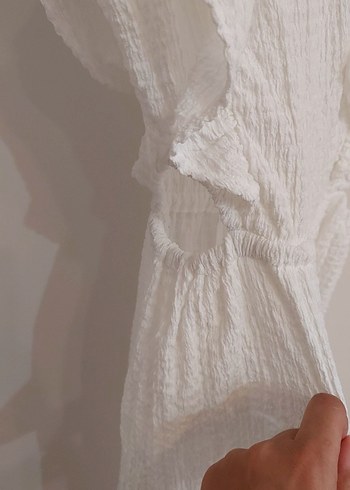 Zara ZARA Kız çocuk Fırfırlı Beyaz Tulum