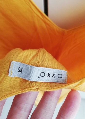 xs Beden Sarı Keten V Yaka Mini Atlet