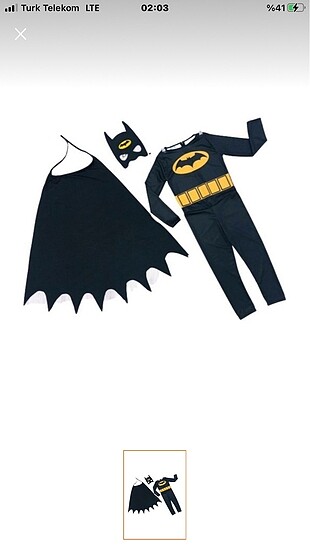 Batman kostüm sıfır