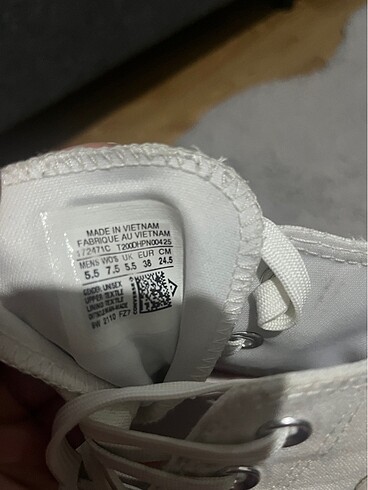 38 Beden beyaz Renk Converse