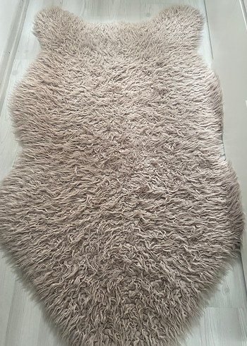 Bohem Tarzı Bej Gri Peluş Halı