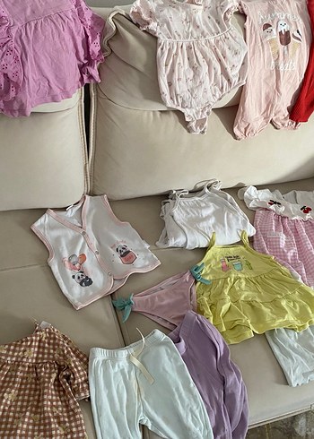 LC Waikiki Dantel Detaylı Pembe Kız Bebek Takımı