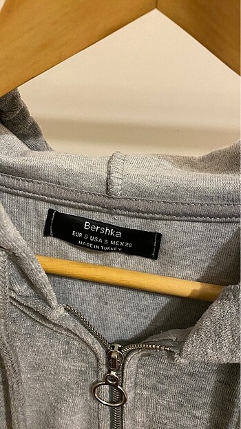 Bershka Bershka Gri kadife crop hırka