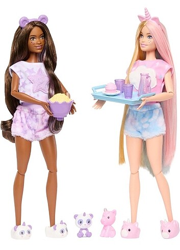  Beden Barbie cutie reveal pijama partisi bebekleri