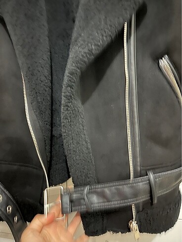 m Beden siyah Renk stradivarius biker mont