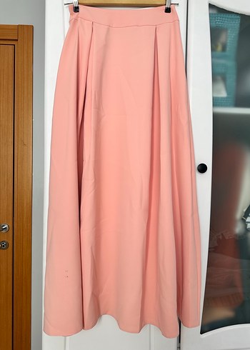 Pembe Drapeli Uzun Kadın Etek