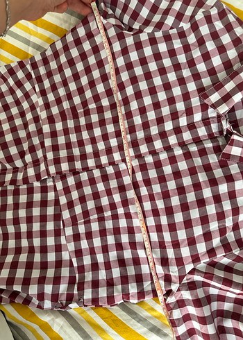 40 Beden bordo Renk Bordo Kareli Uzun Pamuklu Elbise