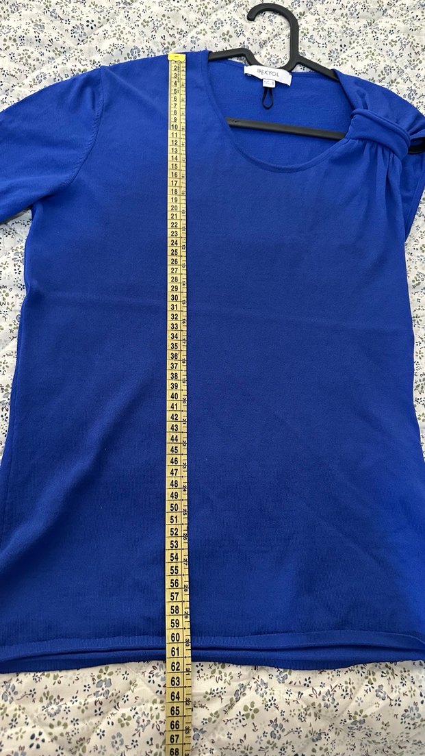 Mavi Uzun Kollu bluz - Görsel 5