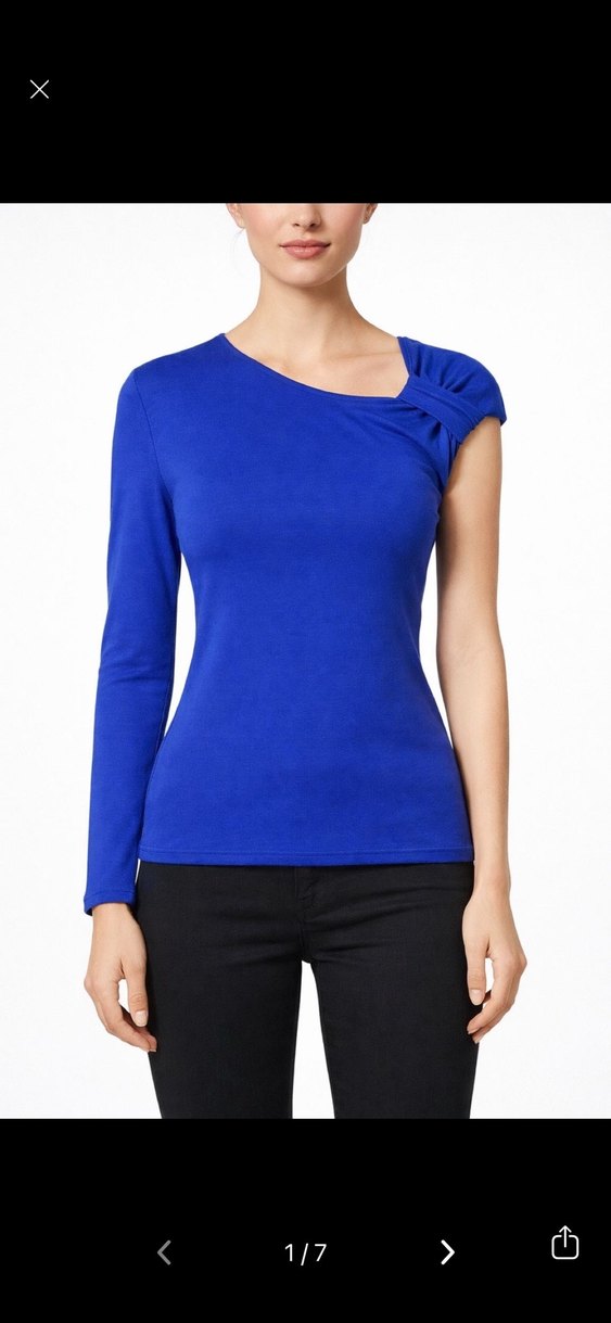 Mavi Uzun Kollu bluz - Görsel 2