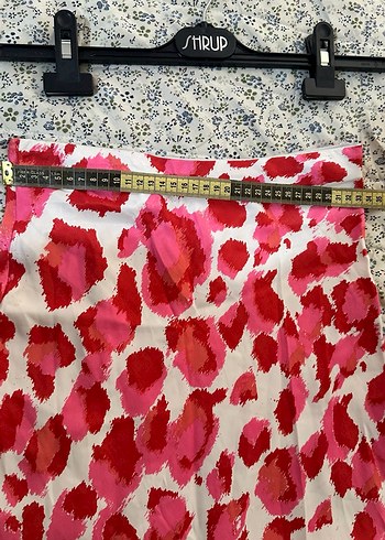 Pembe Bağlama Desenli Uzun Salaş Etek - Görsel 5