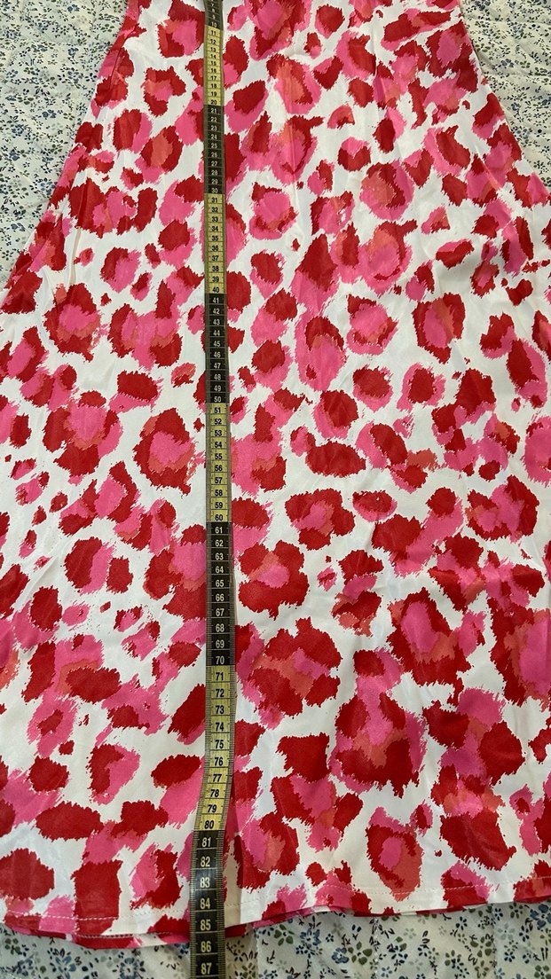 Pembe Bağlama Desenli Uzun Salaş Etek - Görsel 4