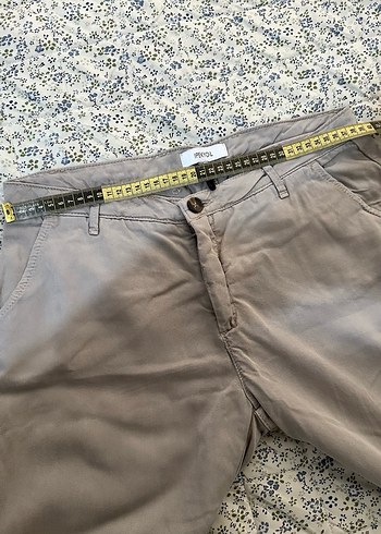 Bej Erkek Keten Pantolon - Görsel 4