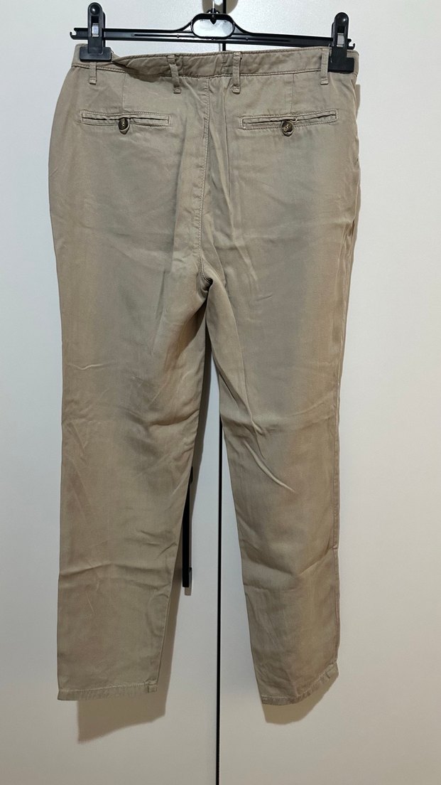 Bej Erkek Keten Pantolon - Görsel 2