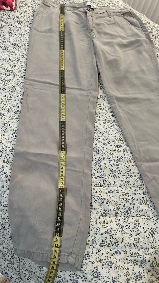 Bej Erkek Keten Pantolon - Görsel 3