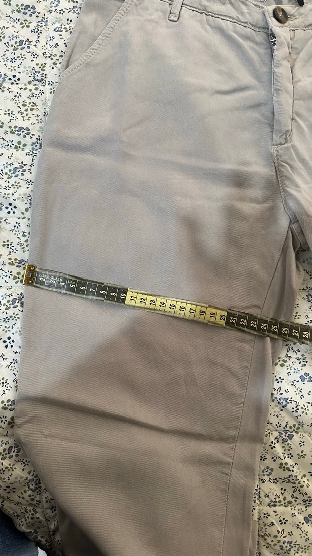 Bej Erkek Keten Pantolon - Görsel 5