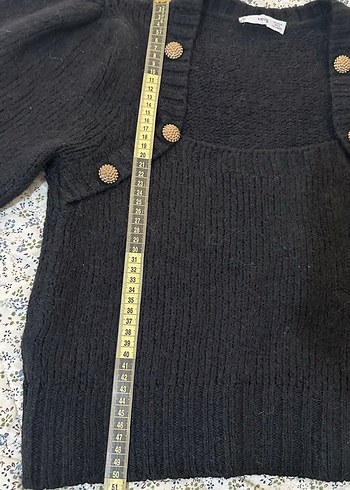 Siyah Kısa Örgü Hırka ve Atlet Takım - Görsel 5