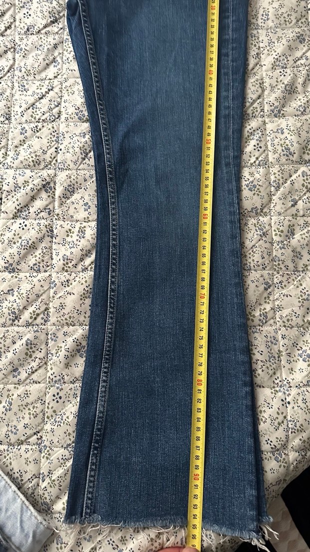 Kadın Lacivert Normal Boy Denim Pantolon - Görsel 4