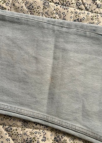 Gri Midi Boy Dantel Detaylı Kadın Kot Pantolon - Görsel 6