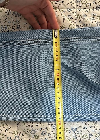 Gri Mavi Midi Bol Kesim Kadın Kot Pantolon - Görsel 5