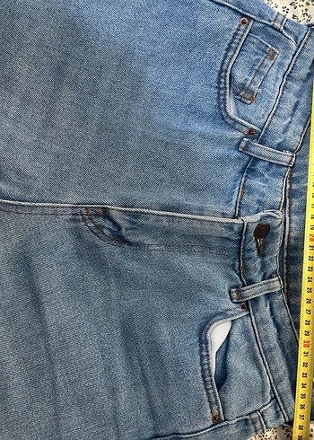 Gri Mavi Midi Bol Kesim Kadın Kot Pantolon - Görsel 3