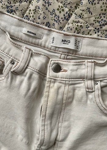 Beyaz Midi Kadın Jean Pantolon - Görsel 3