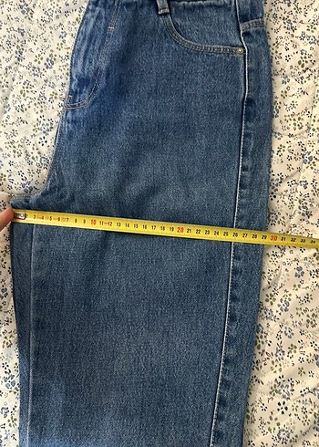 Dantel Detaylı Rahat Kesim Kadın Kot Pantolon - Görsel 5