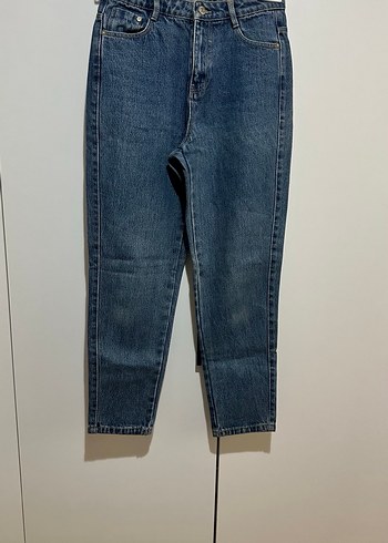 Dantel Detaylı Rahat Kesim Kadın Kot Pantolon - Görsel 3