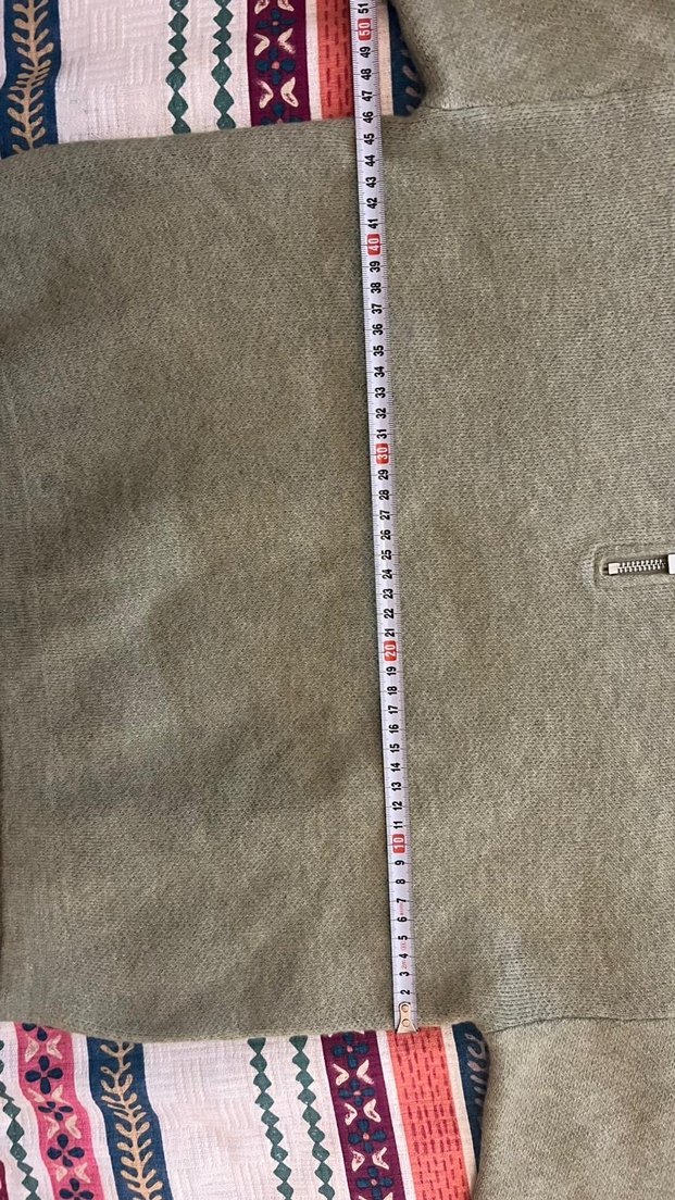 Kadın Bej Yünlü Yarım Fermuarlı Kazak - Görsel 5