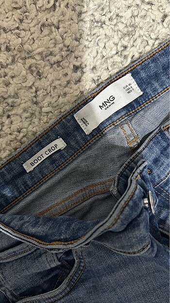 l Beden mavi Renk Mango boot crop