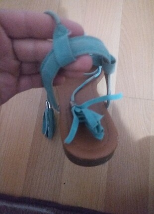36 Beden mavi Renk Bağcıklı sandalet