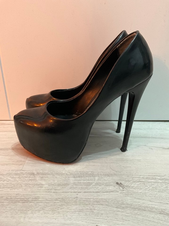 39 Numara Platform Yüksek Topuk Rugan Ayakkabı - Görsel 3