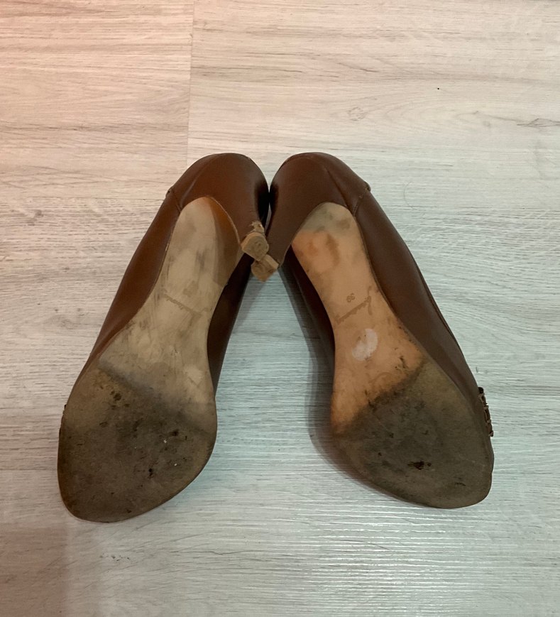 Stradivarius 39 Numara Kahve Deri Topuklu Ayakkabı - Görsel 5