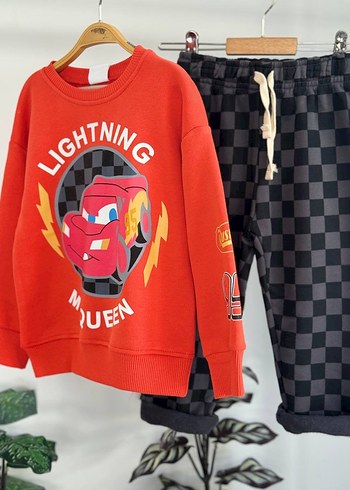 Zara Renkli Baskılı Erkek Çocuk Eşofman Takımı