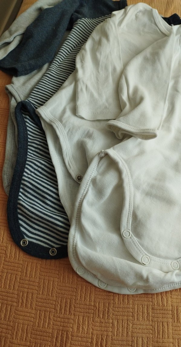 Uzun Kollu Beyaz Pamuklu Bebek Body - Görsel 3