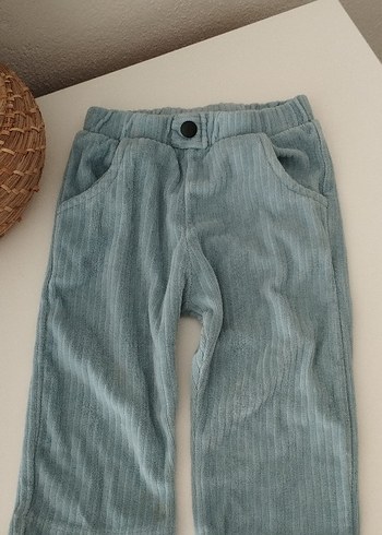 Gri Erkek Çocuk Düğmeli Bol Kesim Pantolon
