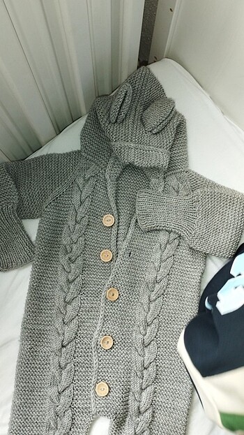 Örgü bebek tulum - Görsel 4