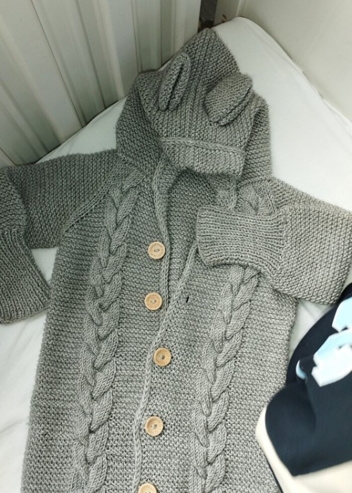 Örgü bebek tulum - Görsel 4