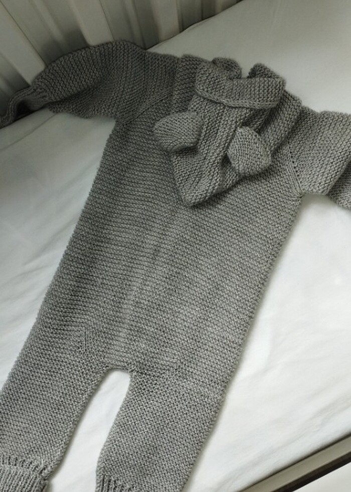 Örgü bebek tulum - Görsel 5