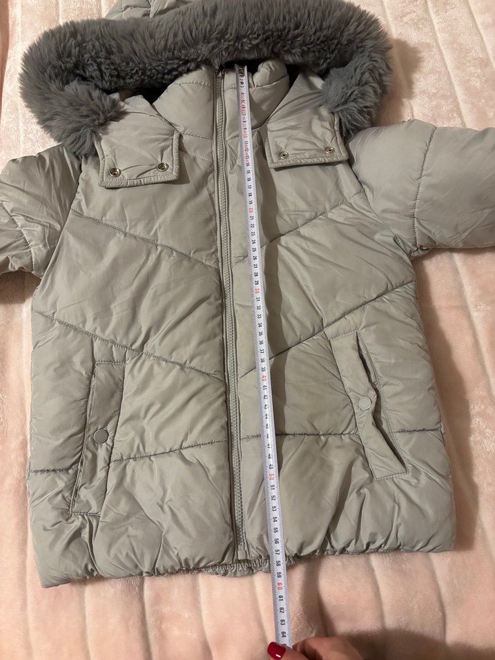 Bershka Gri Kürklü Mont - Görsel 5