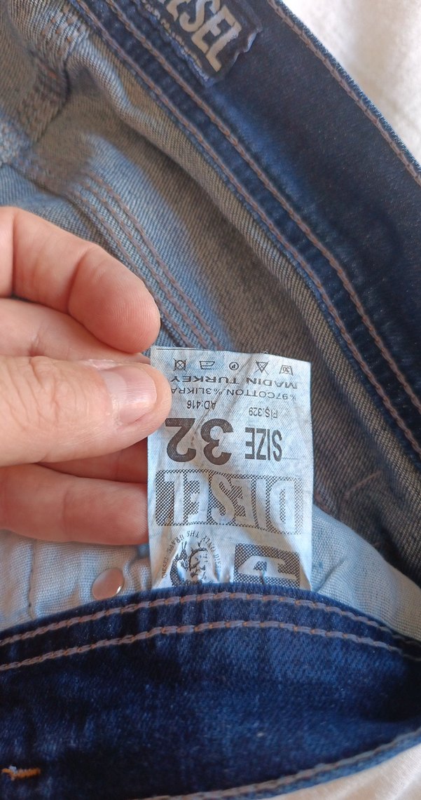 Diesel Kadın Mavi Baskılı Dar Kesim Midi Kot — görsel 2/4