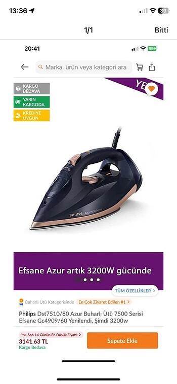 Philips Azur ütü