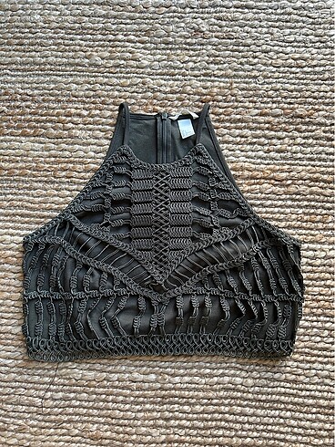 Örgü crop top